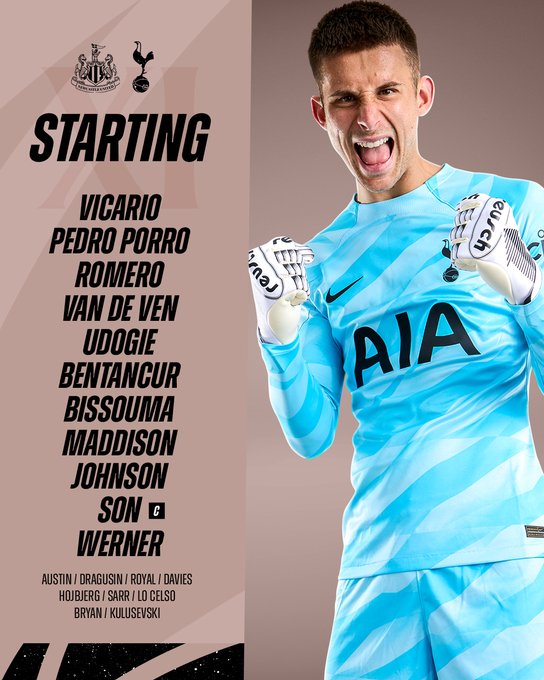 Newcastle United v Tottenham Hotspur: Dúbravka, Schär, Gordon, Isak, Barnes, Krafth, Murphy, Anderson, Burn, Longstaff, Bruno G.