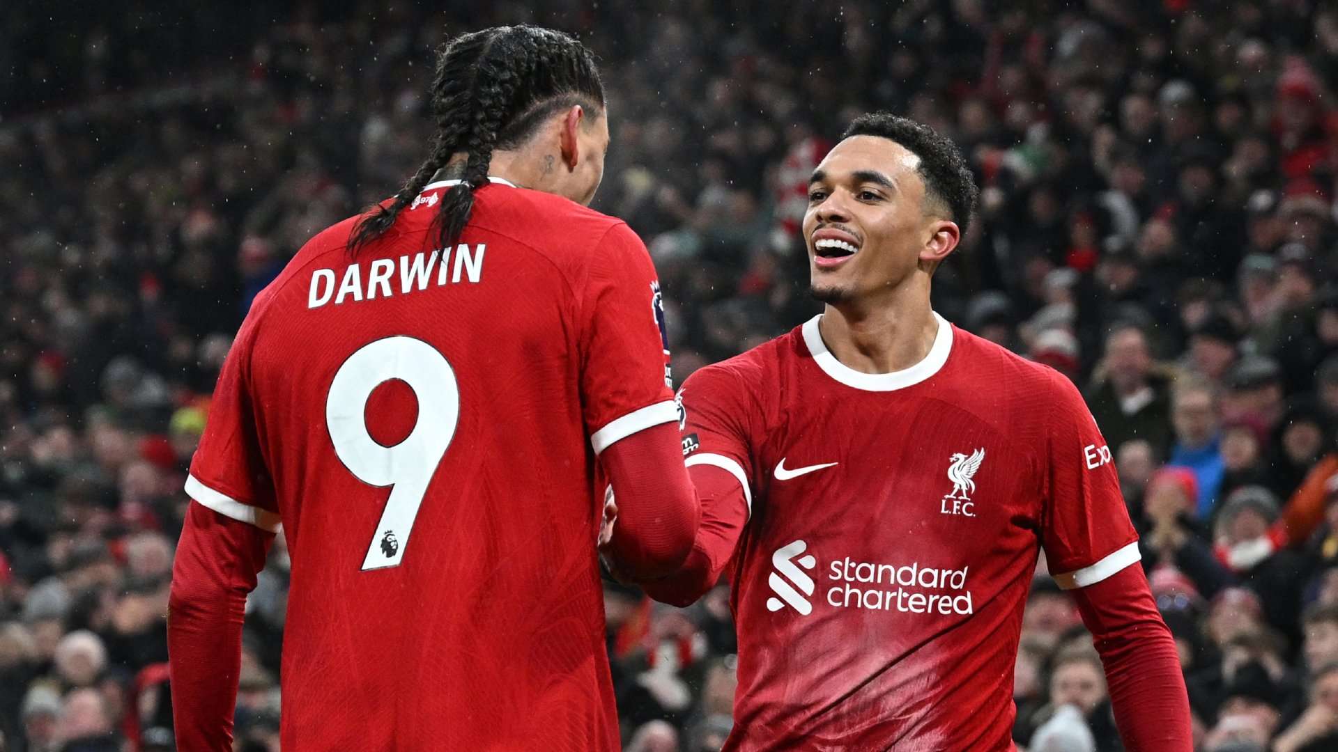 Darwin Nunez Trent Alexander-Arnold Liverpool 2023-24