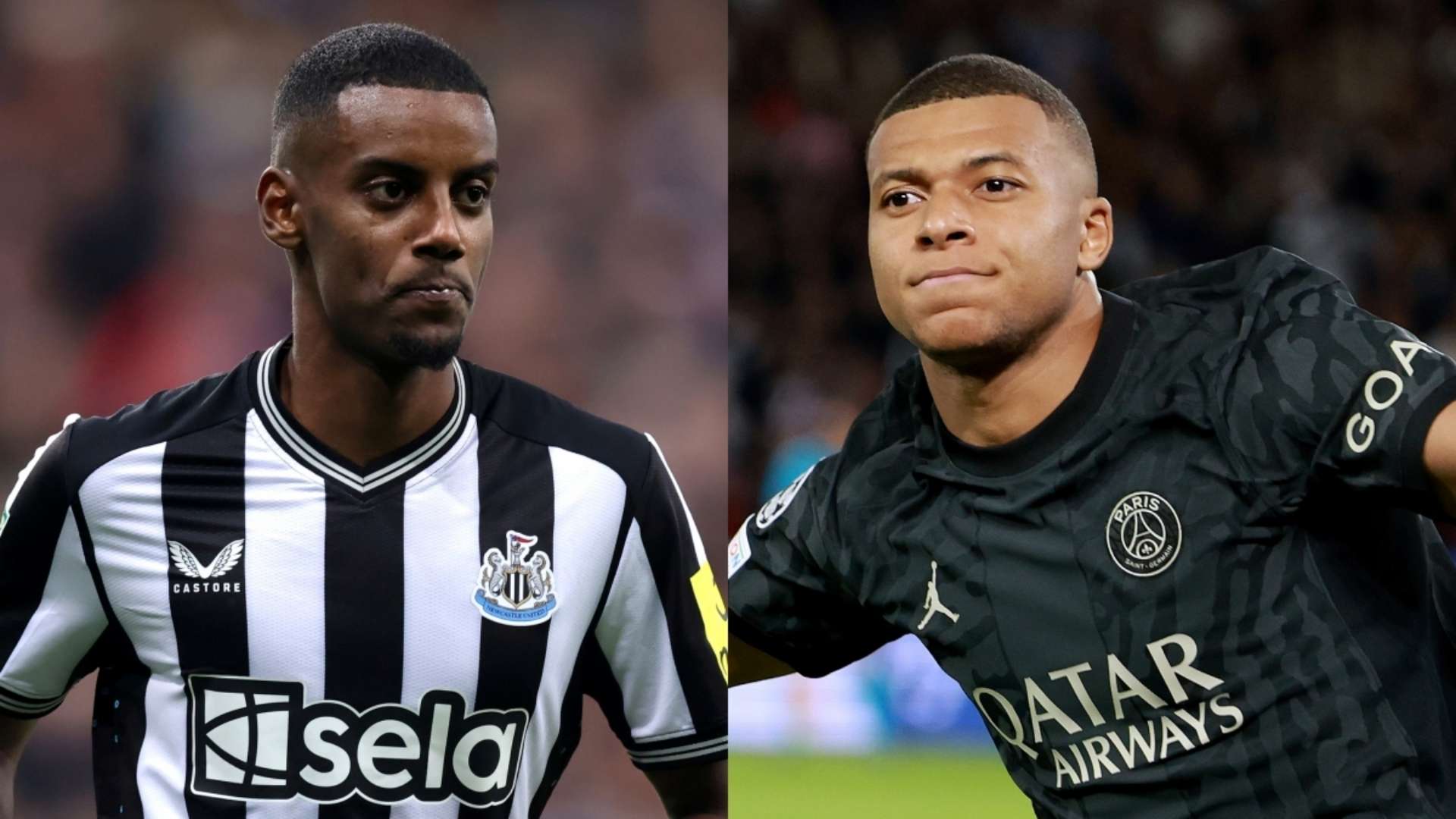 Alexander Isak Newcastle Kylian Mbappe PSG