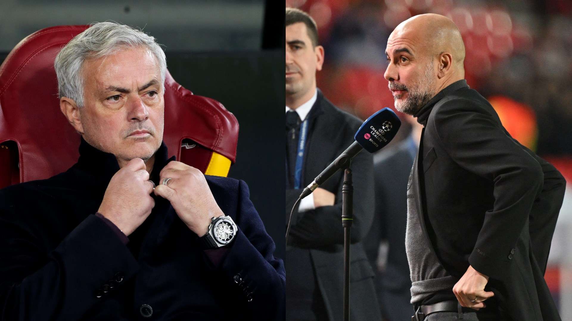 Pep Guardiola Man City - Mourinho Roma 2023-2024