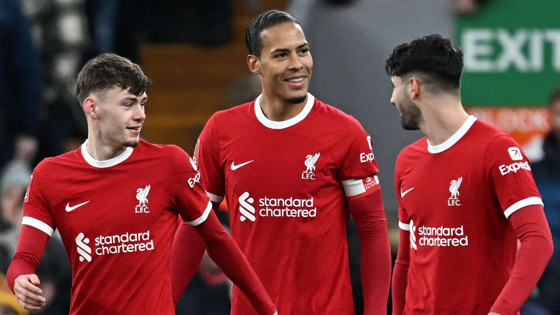 Conor Bradley Virgil van Dijk Dominic Szoboszlai Liverpool 2023-24