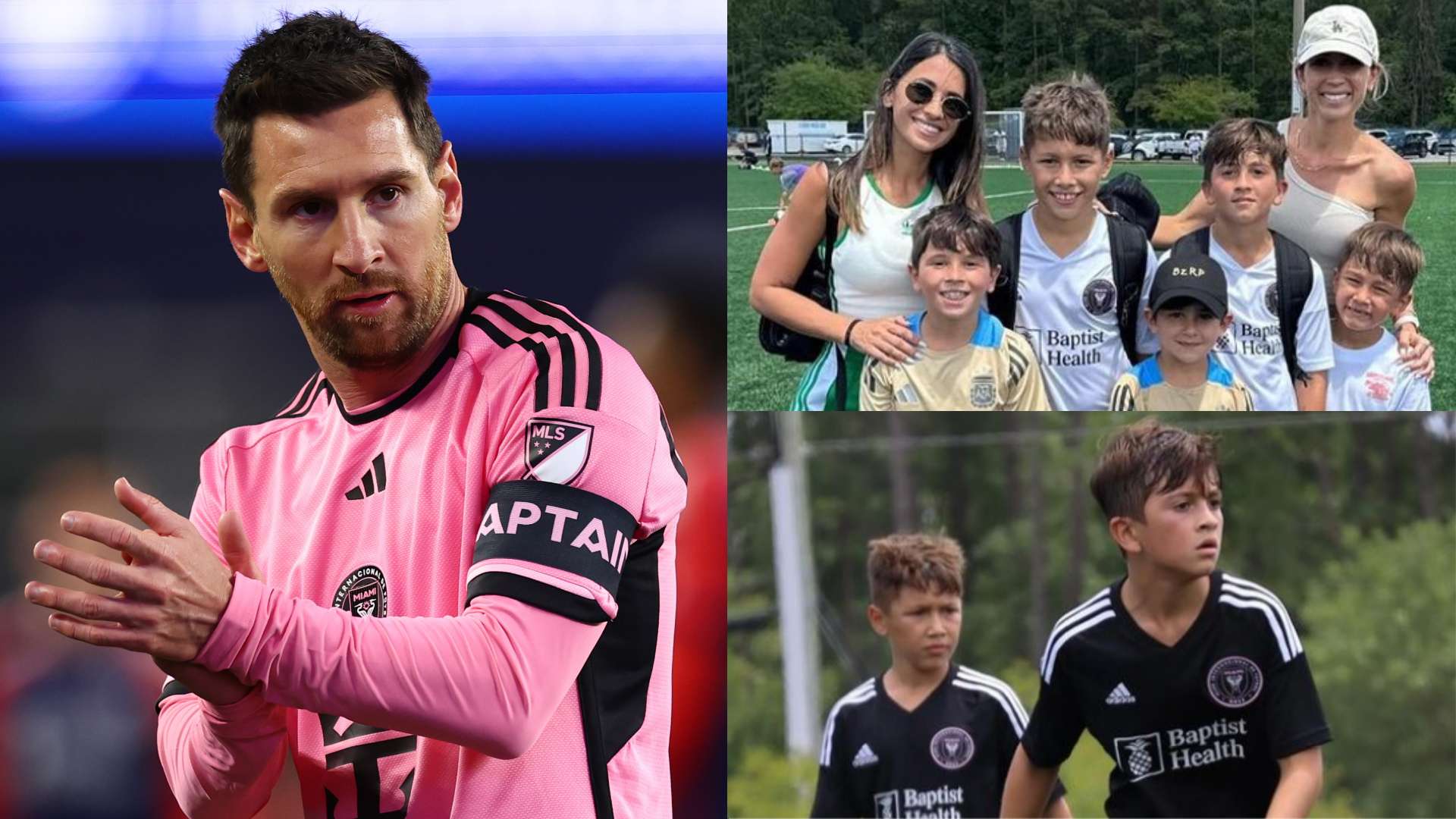 Antonela Roccuzzo Lionel Messi kids champions