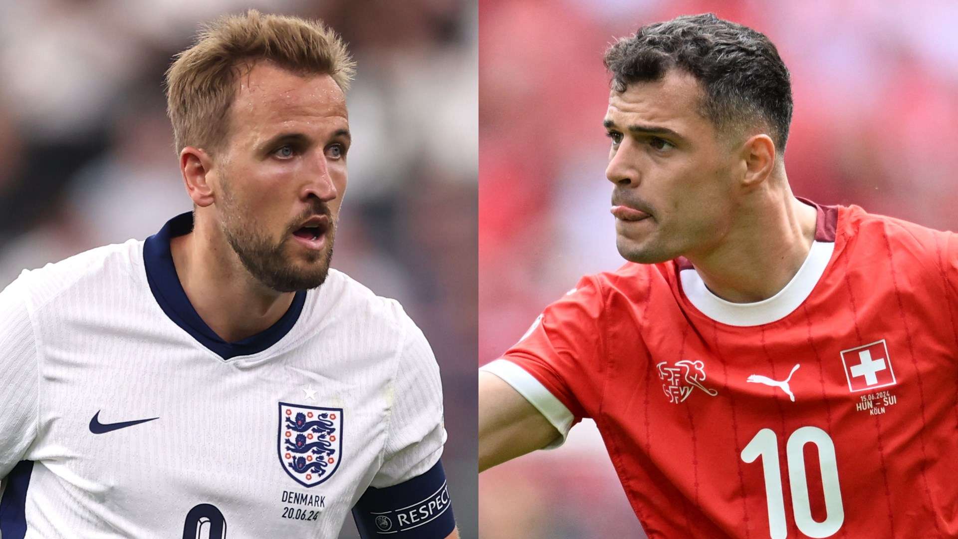 Harry Kane Granit Xhaka England Switzerland Euro 2024