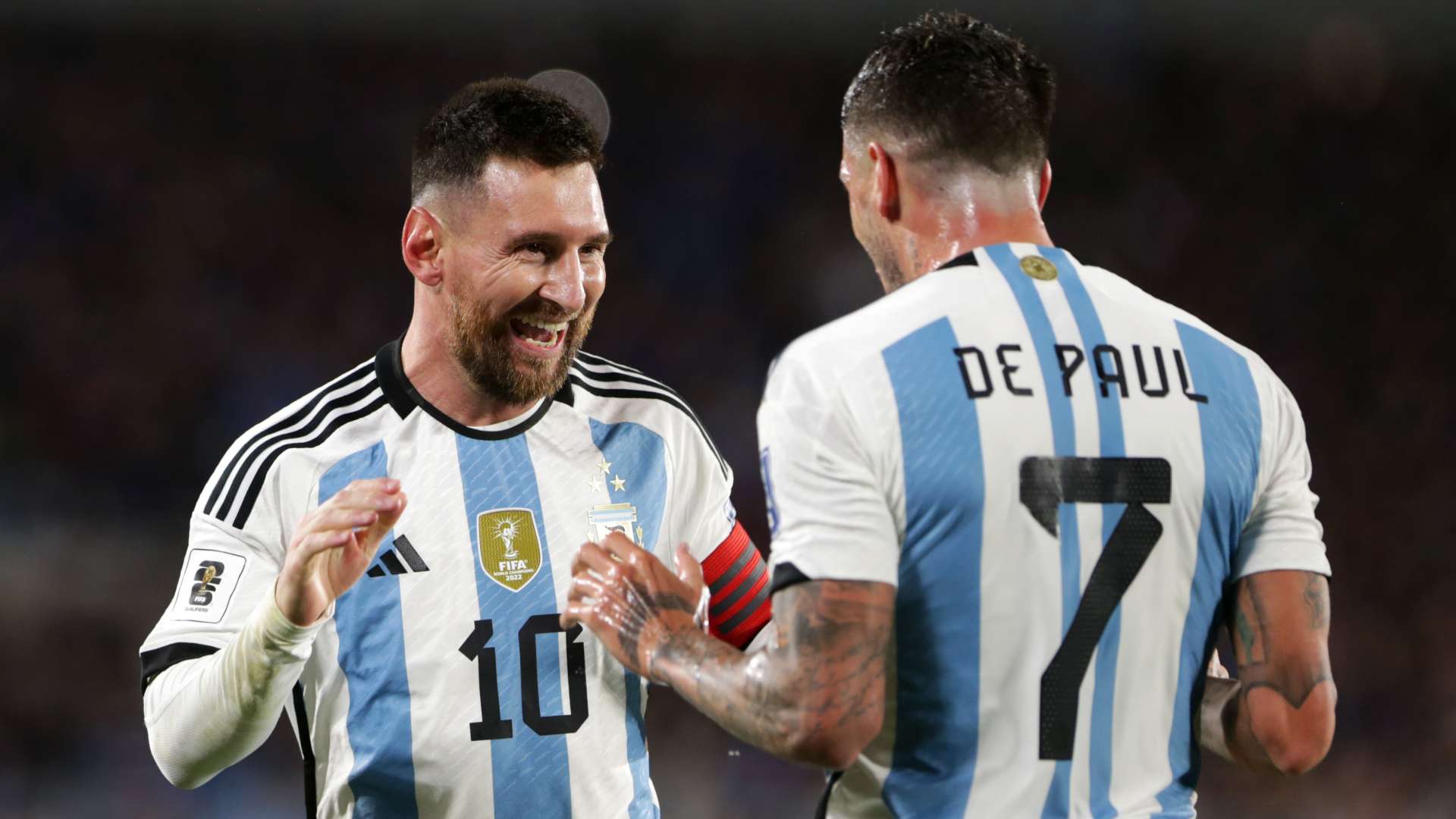 Lionel Messi Rodrigo De Paul Argentina