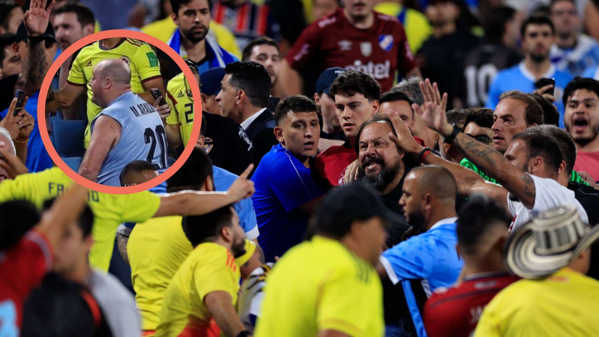 Colombia Uruguay Copa America 2024 Fans Fight Maxi Araujo