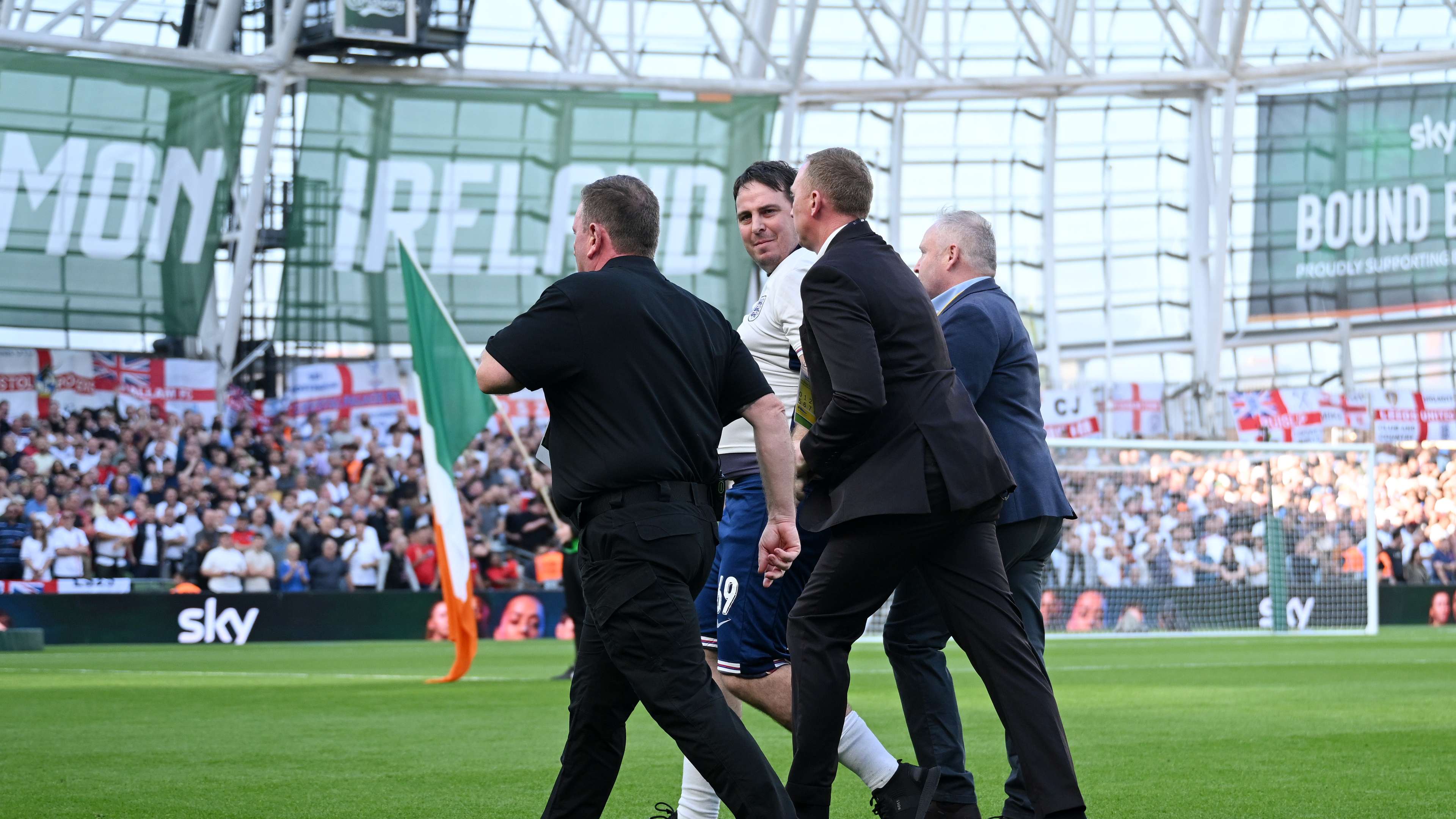 A pitch invader England Ireland