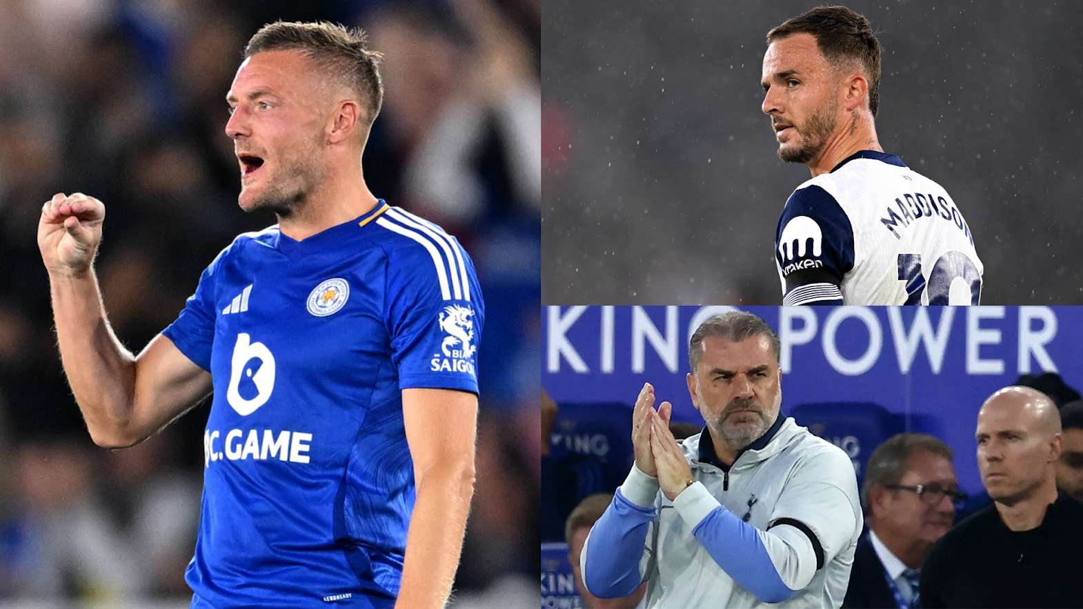 Jamie Vardy James Maddison Leicester Tottenham