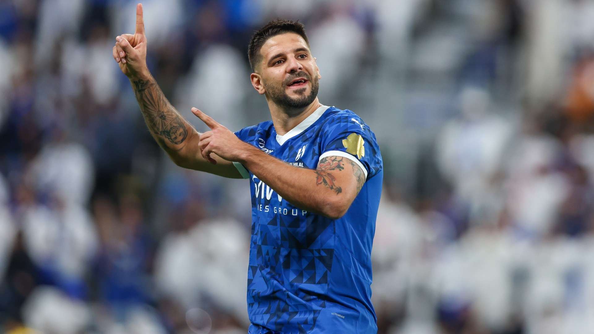 Aleksander Mitrovic of Al Hilal celebrates after scoring